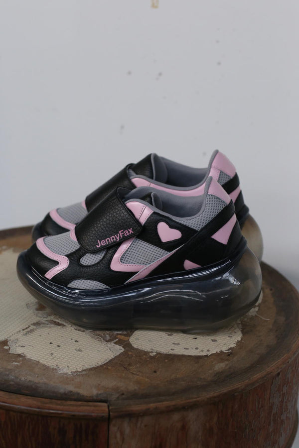 Jenny Fax Japan transparent air cushion original Mary Jane height increasing shoes series collection JF-JFAW22SHOES04-HEIFEN black powder PJF4